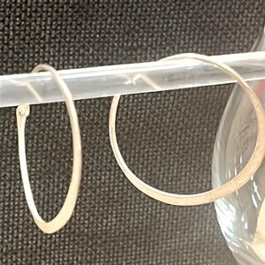 Vintage Bassett hoop earrings Signed 925BR- wardrobe essential